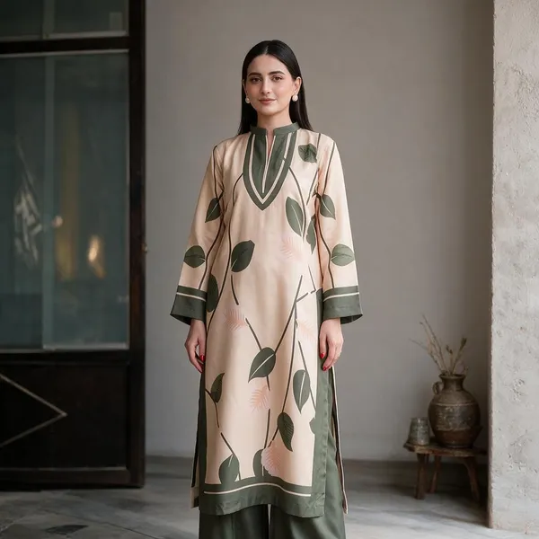 Beige_Linen_Floral_Print_Straight_Kurta_For_Women