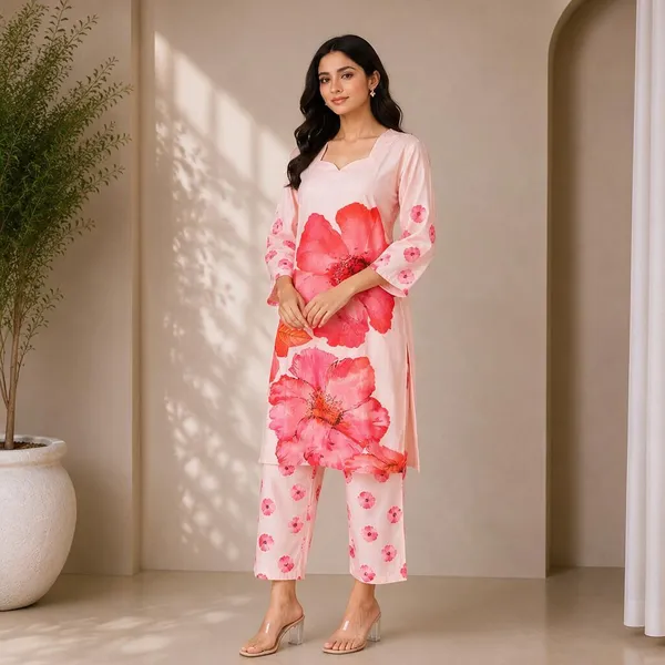 Pink_Rayon_Straight_Floral_Kurta_Set_For_Women