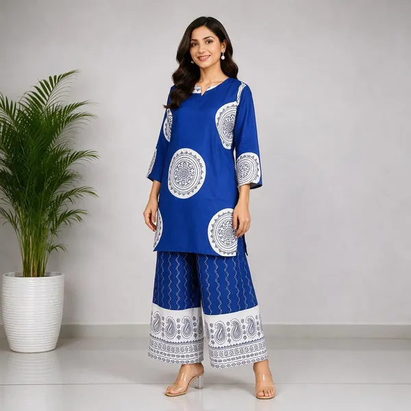 Blue_Rayon_Straight_Printed_Kurta_Palazzo_Set_For_Women