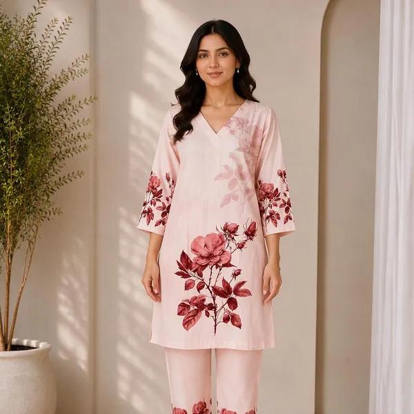 Pink_Rayon_Straight_Floral_Kurta_Set_For_Women