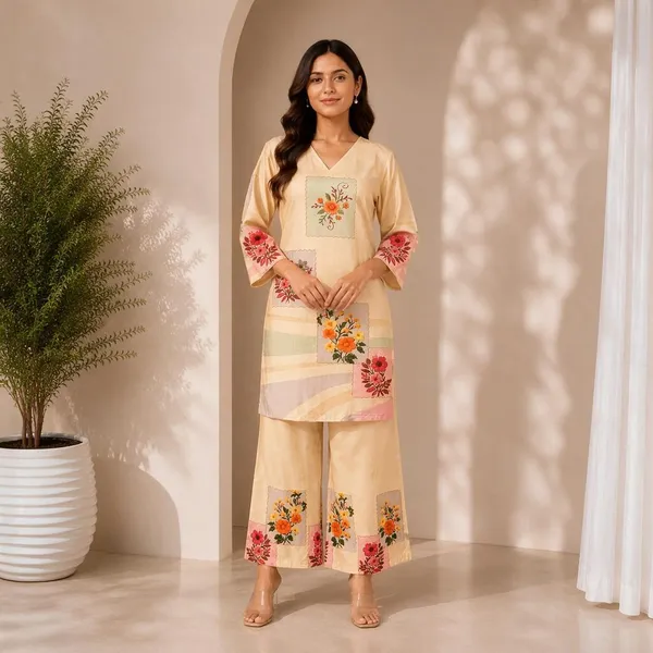 Beige_Rayon_Relaxed_Floral_Kurta_Palazzo_Set_For_Women