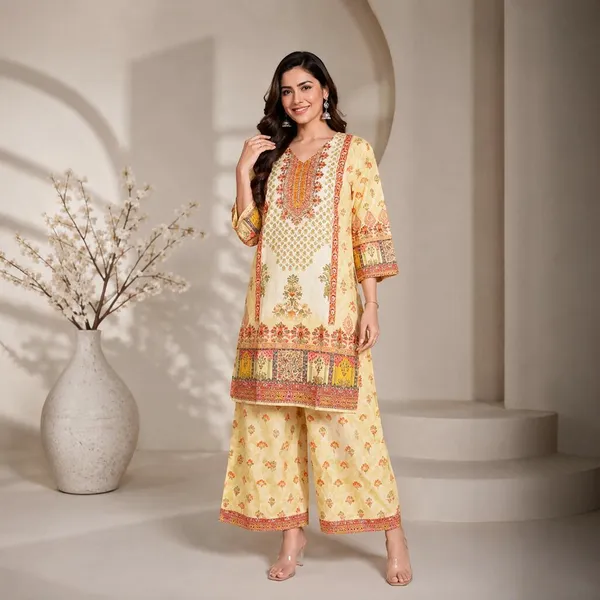 Yellow_Rayon_Straight_Floral_Kurta_Palazzo_Set_For_Women