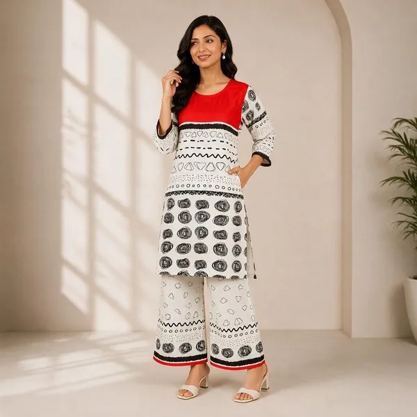 Red_Rayon_Straight_Kurta_Palazzo_Set_For_Women