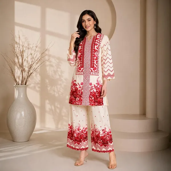 Cream_Rayon_Straight_Kurta_Palazzo_Set_For_Women