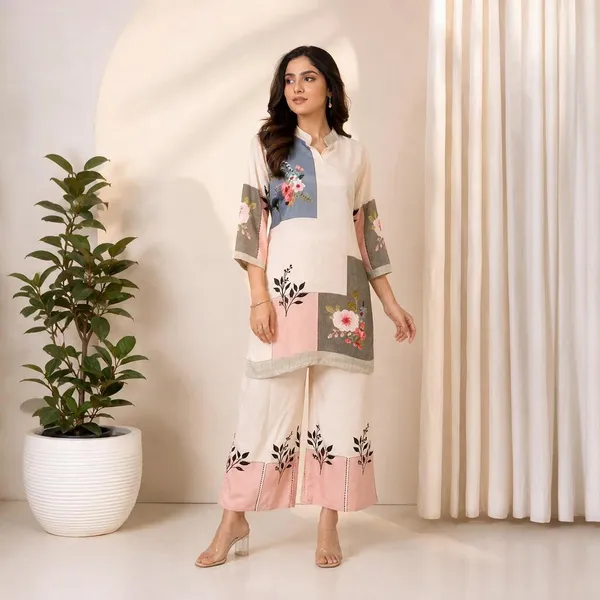 Cream_Rayon_Straight_Kurta_Set_For_Women