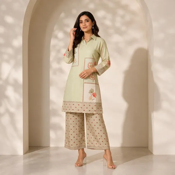Green_Rayon_Straight_Floral_Kurta_Palazzo_Set_For_Women