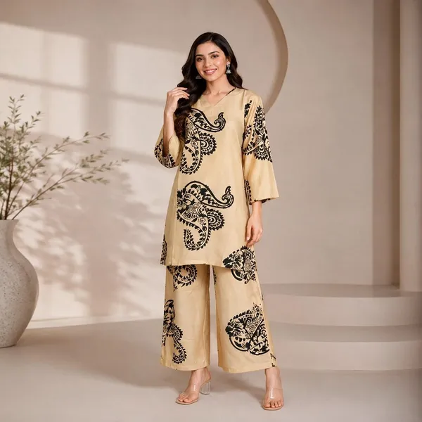 Beige_Rayon_Printed_Kurta_Palazzo_Set_For_Women