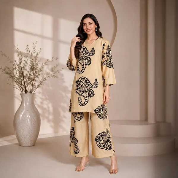 Beige_Rayon_Printed_Kurta_Palazzo_Set_For_Women
