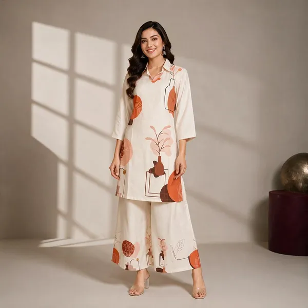 Cream_Rayon_Straight_Printed_Kurta_Set_For_Women