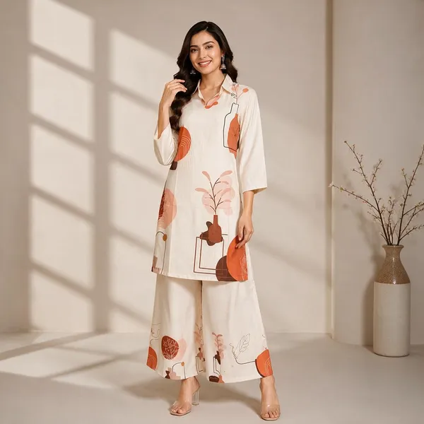 Cream_Rayon_Straight_Printed_Kurta_Set_For_Women