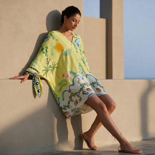Yellow_Cotton_Relaxed_Fit_Floral_Beach_Dress_For_Women