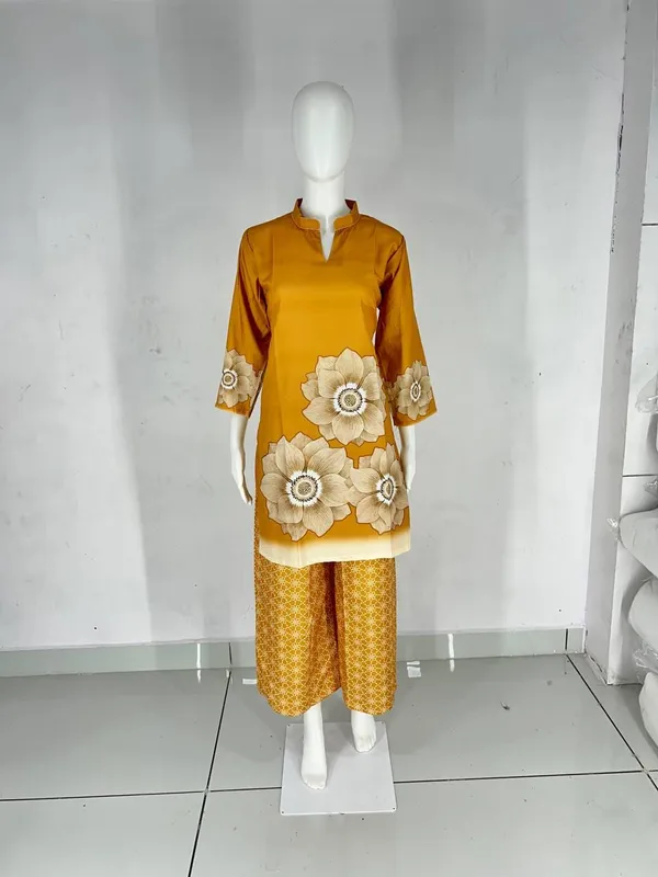Mustard_Rayon_Straight_Floral_Kurta_Palazzo_Set_For_Women