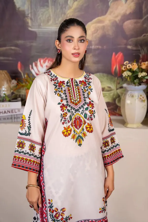 Cream_Korean_Bsy_Printed_Straight_Kurta_Set_For_Women