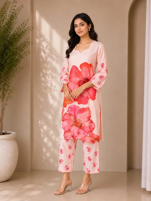 Pink_Rayon_Straight_Floral_Kurta_Set_For_Women