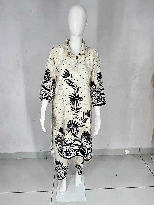 Cream_Rayon_Straight_Floral_Kurta_Set_For_Women