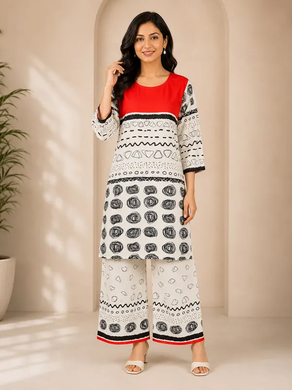 Red_Rayon_Straight_Kurta_Palazzo_Set_For_Women