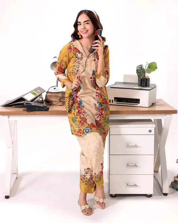 Beige_Linen_Printed_Co-Ord_Set_For_Women