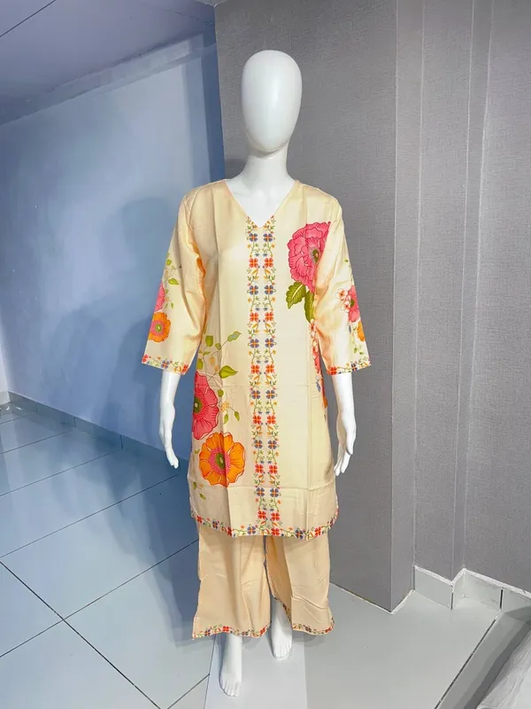 Yellow_Rayon_Floral_Print_Straight_Kurta_Palazzo_Set_For_Women