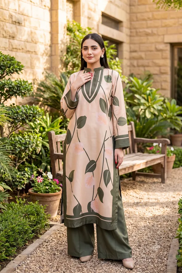 Beige_Linen_Floral_Print_Straight_Kurta_For_Women