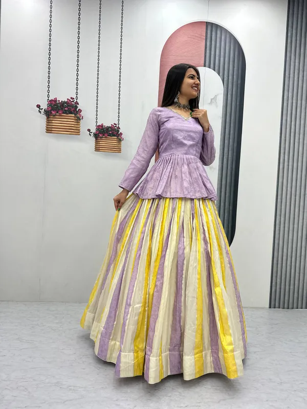 Lavender_Peplum_Lehenga_Set_For_Women