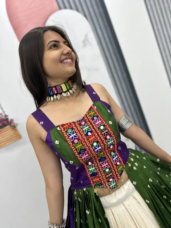 Purple_Green_Printed_Lehenga_Choli_For_Women