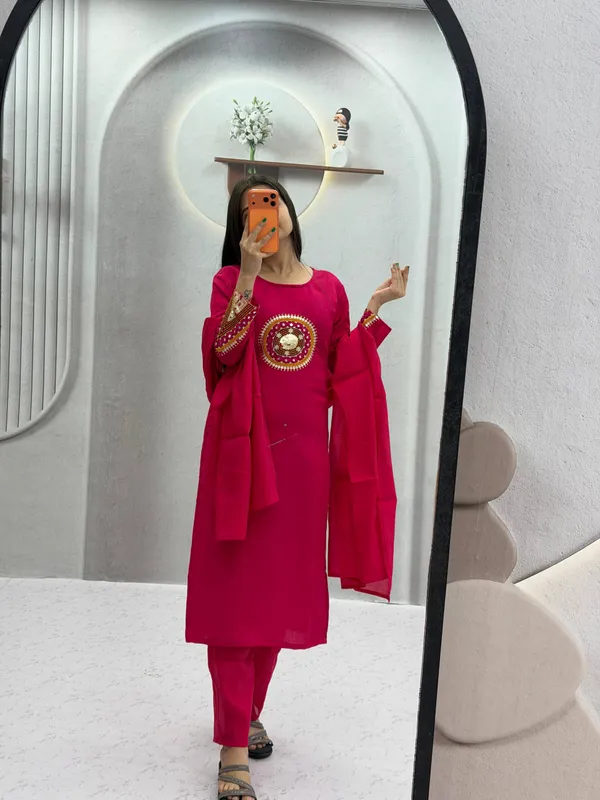 Pink_Embroidered_Straight_Kurta_Set_For_Women
