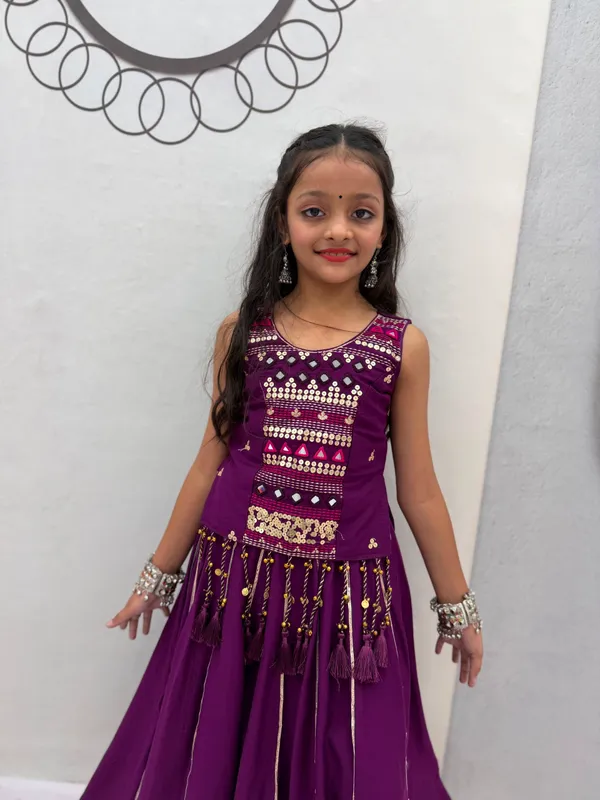 Purple_Traditional_Lehenga_Choli_For_Girls