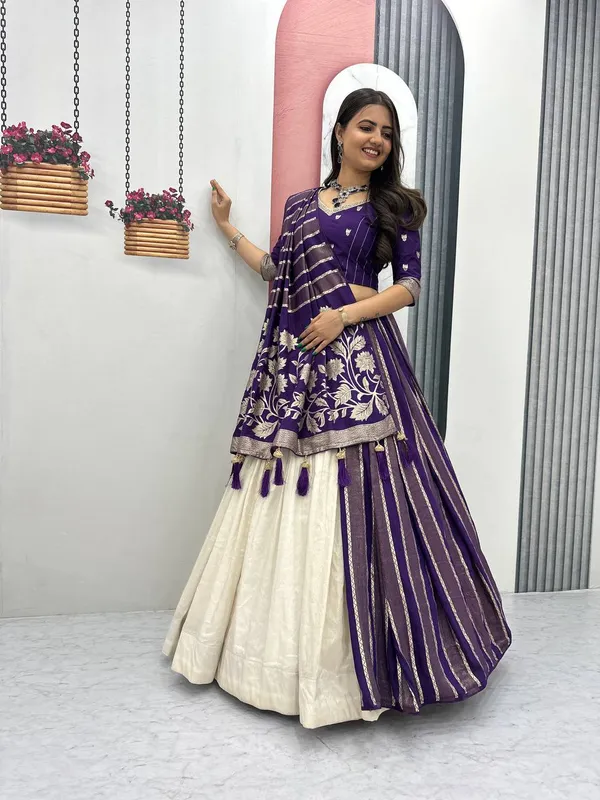 Purple_Printed_Lehenga_Choli_Set_For_Women