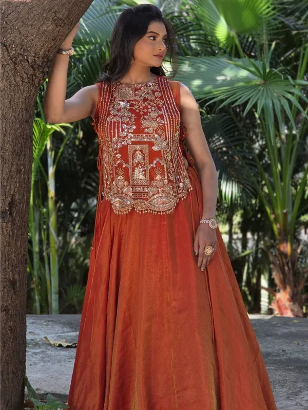 Orange_Embroidered_Anarkali_Gown_For_Women