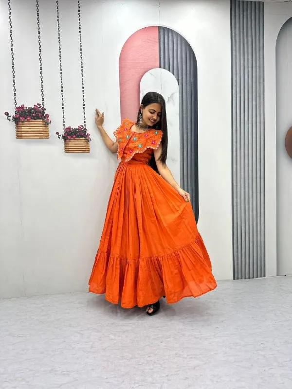 Orange_Embroidered_Flared_Maxi_Dress_For_Women