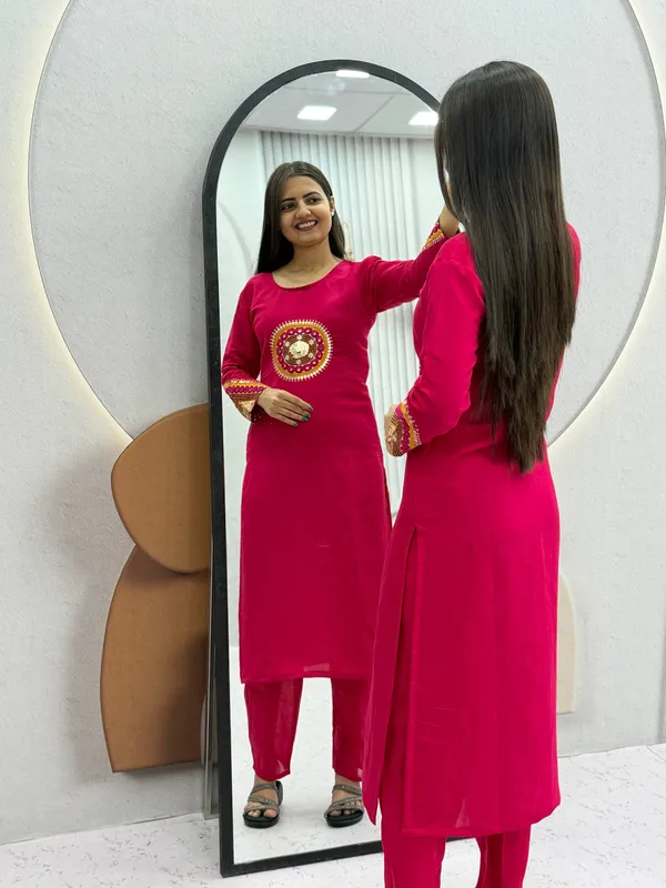 Pink_Embroidered_Straight_Kurta_Set_For_Women
