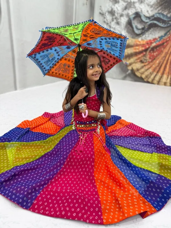 Multicolour_Printed_Lehenga_Dress_For_Girls