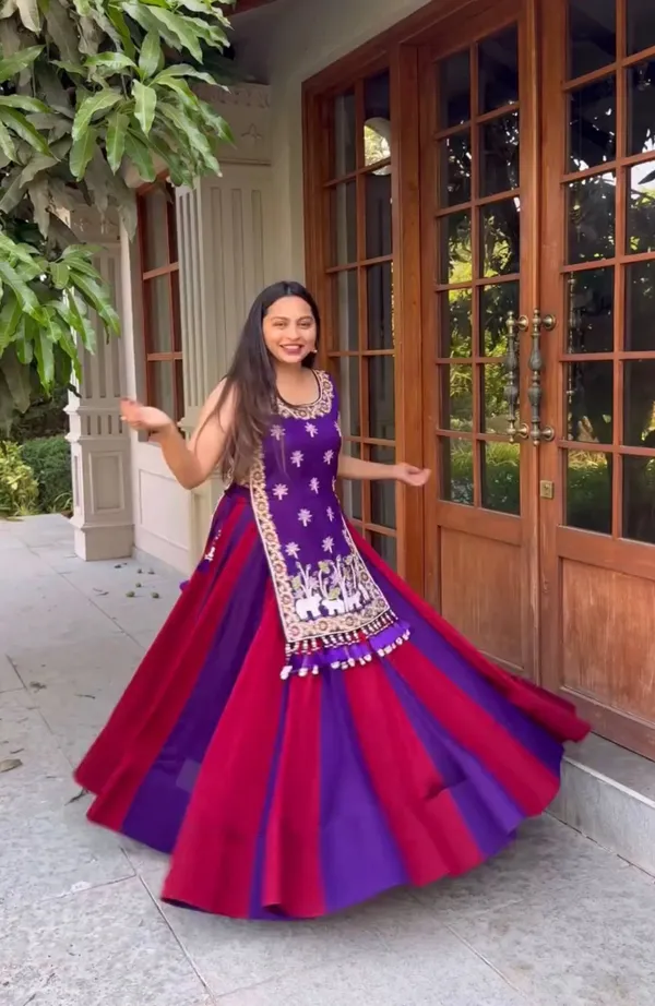 Purple_Embellished_Anarkali_Lehenga_Set_For_Women