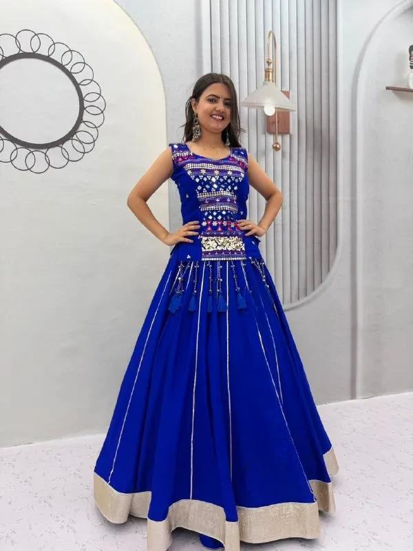 Blue_Embellished_Sleeveless_Lehenga_Choli_For_Women