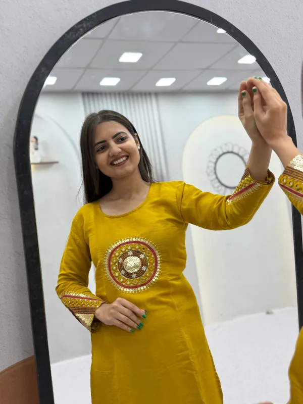 Yellow_Embroidered_Straight_Kurta_Set_For_Women