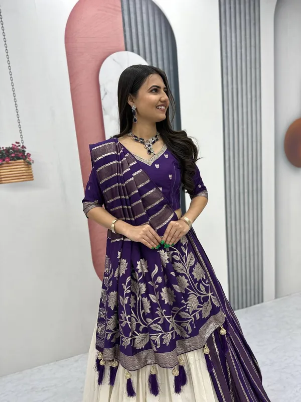 Purple_Printed_Lehenga_Choli_Set_For_Women