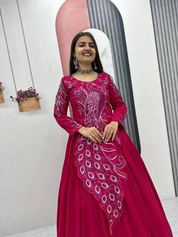 Magenta_Embroidered_Anarkali_Gown_For_Women