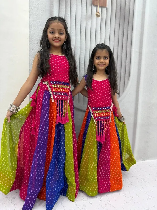 Multicolour_Printed_Lehenga_Dress_For_Girls