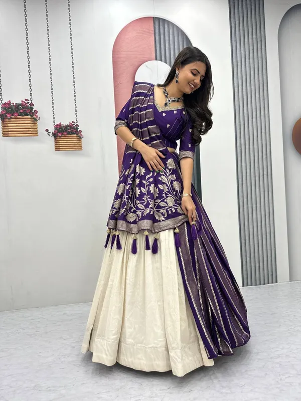Purple_Printed_Lehenga_Choli_Set_For_Women