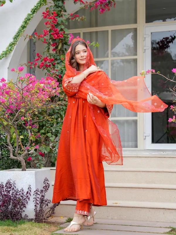 Rust_Red_Embroidered_Straight_Kurta_For_Women