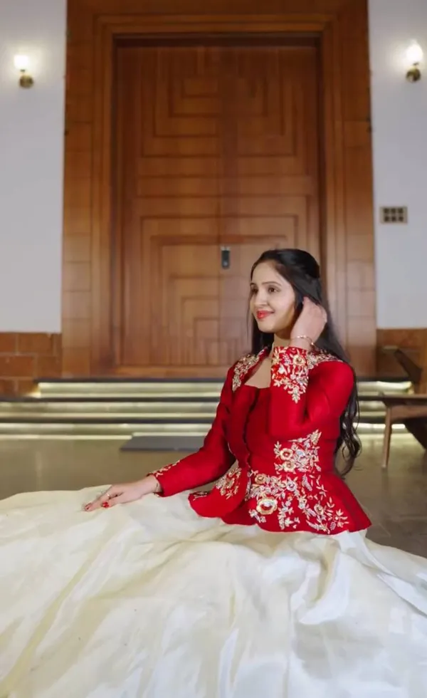Red_And_White_Embroidered_Lehenga_Set_For_Women