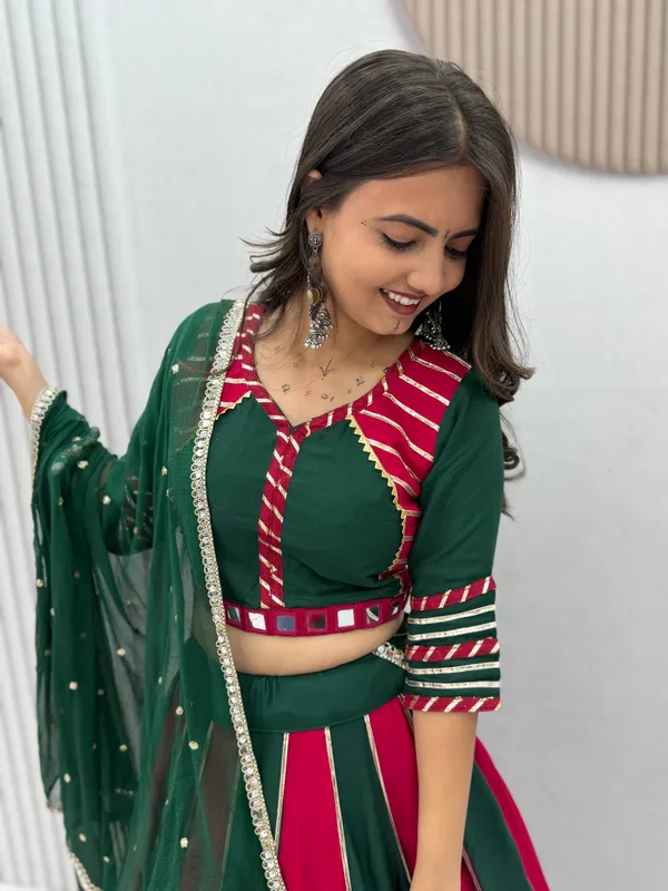 Green_Embellished_Lehenga_Choli_For_Women