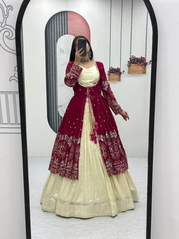 Maroon_Embroidered_Anarkali_Dress_For_Women