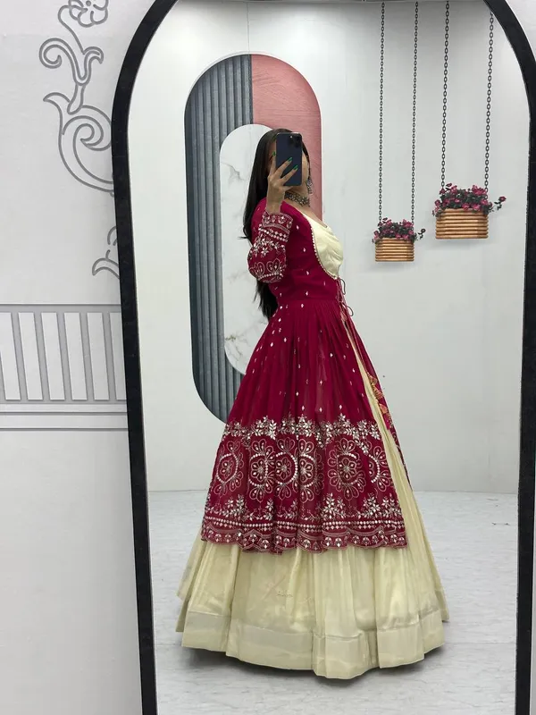 Maroon_Embroidered_Anarkali_Dress_For_Women