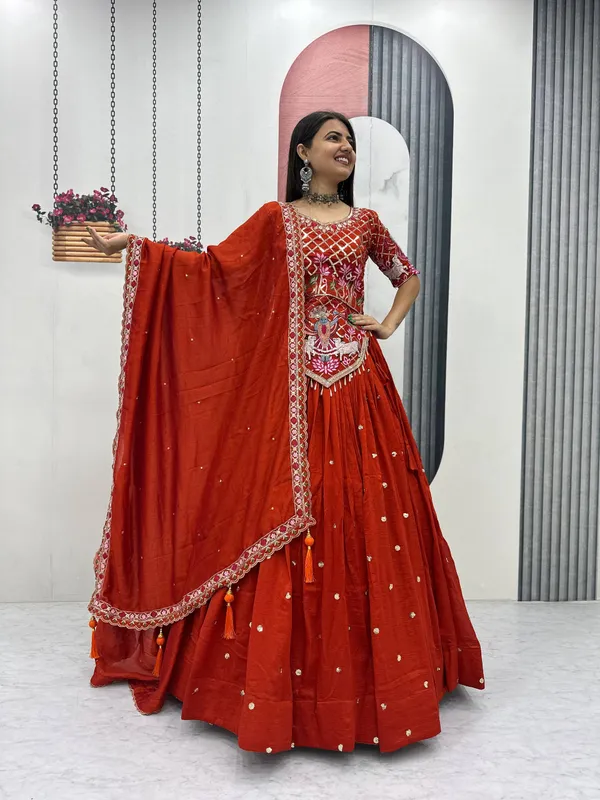 Red_Embroidered_Lehenga_Choli_For_Women