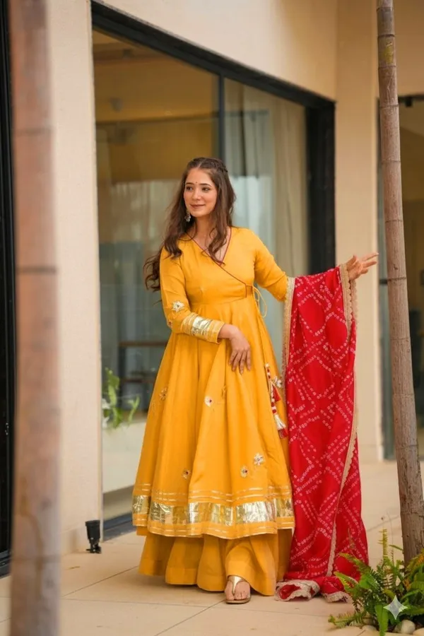 Mustard_Embroidered_Anarkali_Suit_Set_For_Women