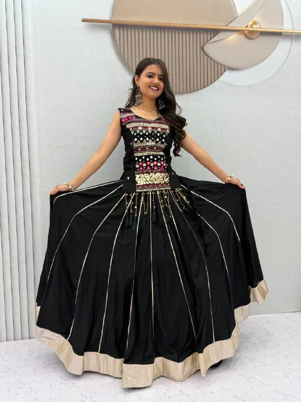 Black_Embellished_Flared_Ethnic_Dress_For_Women