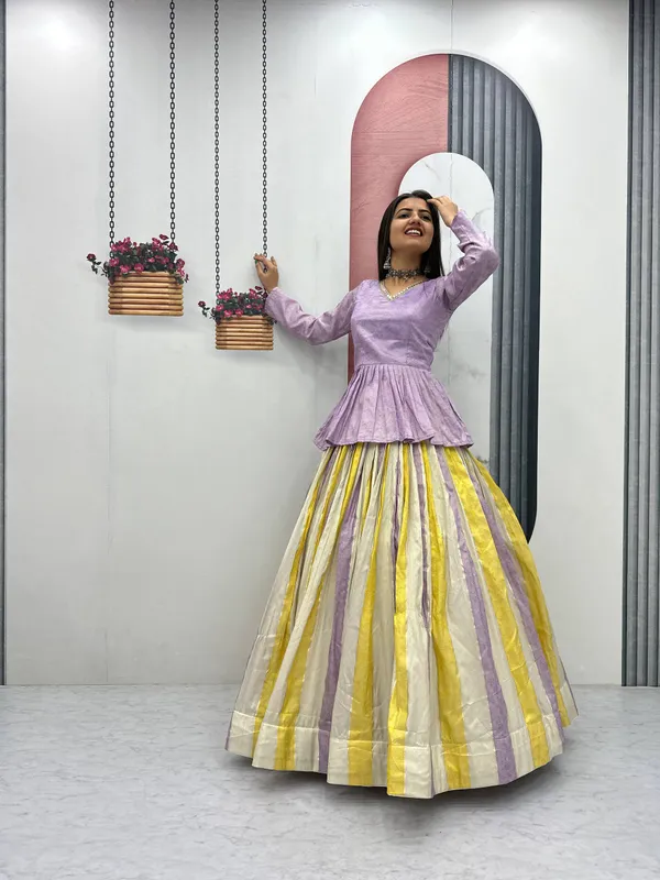 Lavender_Peplum_Lehenga_Set_For_Women