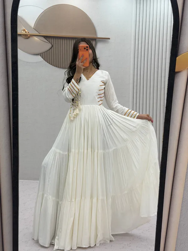 White_Embellished_Flared_Anarkali_Dress_For_Women