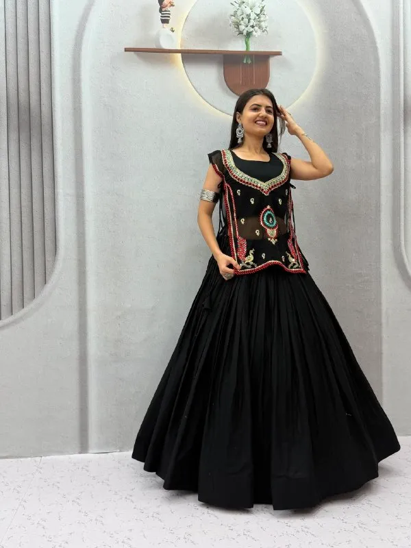 Black_Embroidered_Lehenga_Choli_Set_For_Women
